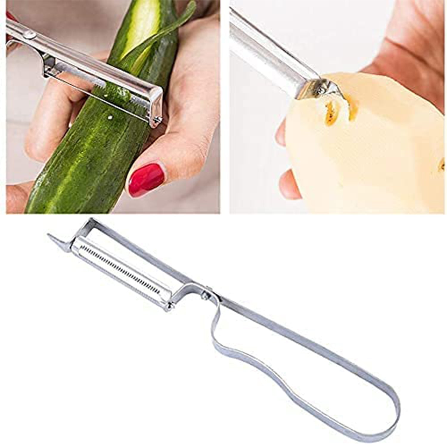 3 In 1 Stainless Steel Vegetable and Fruit Peeler Set (3 Pcs Set) 3 In 1 Stainless Steel Vegetable and Fruit Peeler Set (3 Pcs Set)
